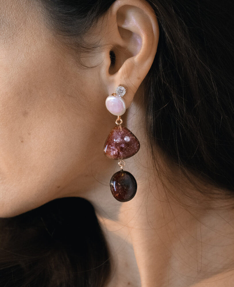 kolore earrings pearl black3