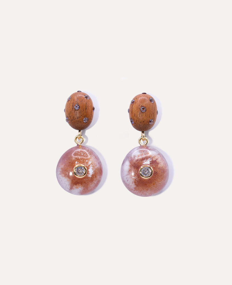 kolore earrings Purpur